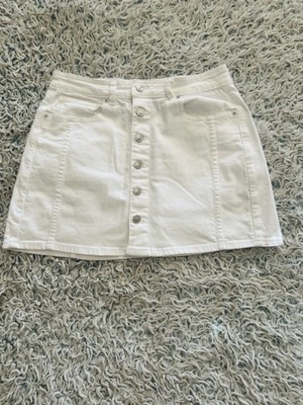 American Eagle Women's Mini White Jean Skirt Size 6